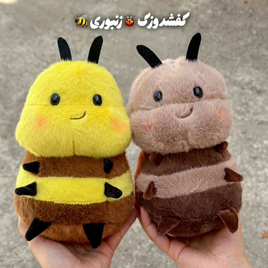 عروسک اورجینال زنبور  پولیشی کیوت | عروسک کفشدوزک نرم و فانتزی