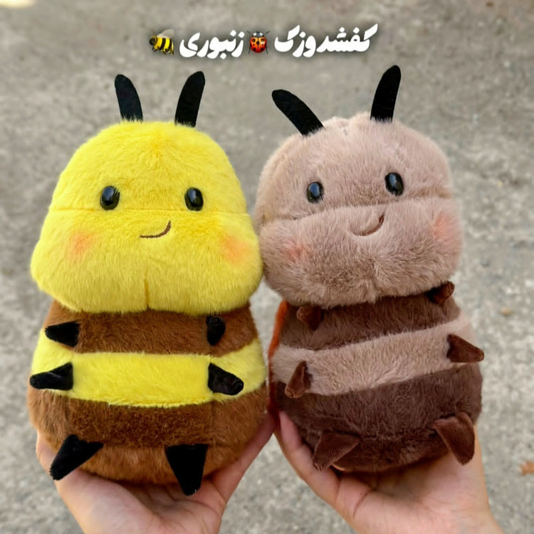 عروسک اورجینال زنبور پولیشی کیوت | عروسک کفشدوزک نرم و فانتزی