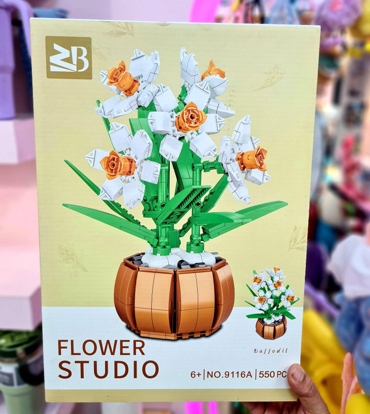 لگو ساختنی گل نرگس با گلدان ، لگو اورجینال Flower Studio قطعه۵۵۰