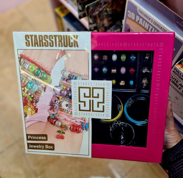 ست دستبند سازی دخترانه با مهره های سنگی STARSTRUCK مدل Princess Jewelry Box