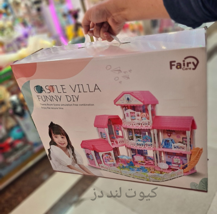 قصر رویایی دخترانه چند طبقه DIY (ساختنی) مدل Castle Villa – اسباببازی ویلای بزرگ به همراه عروسک و اثاثیه کامل