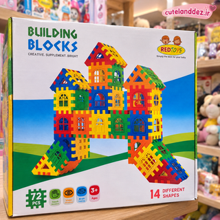 بلوک خانه سازی رنگارنگ ۷۲ قطعه مدل Building Blocks نسخه اورجینال ضد حساسیت