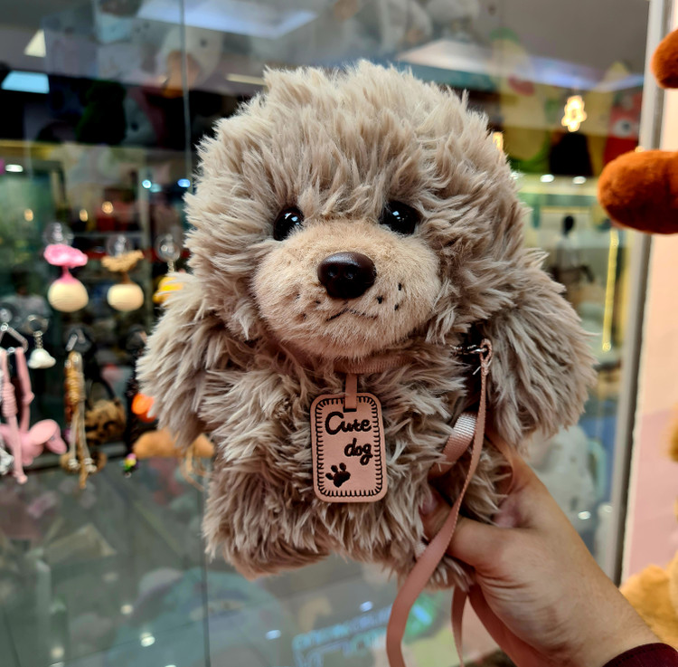 عروسک سگ پولیشی پشمالو اورجینال Cute Dog | همراه با قلاده