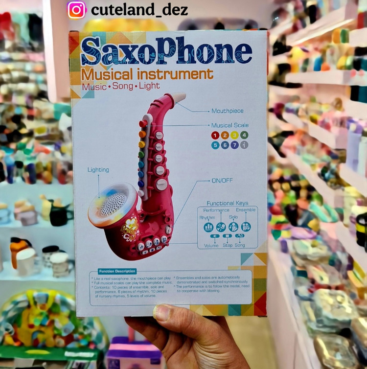 اسباب بازی ساز ساکسیفون موزیکال کودک مدل واقعی Musical Instrument