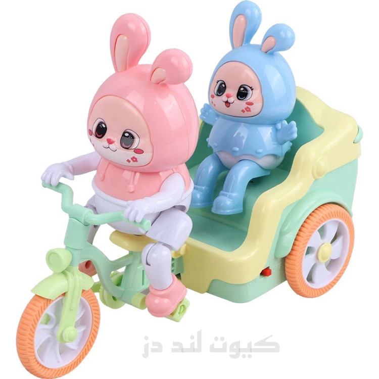 اسباببازی خرگوش موزیکال و چراغدار Funny Rabbit مدل سهچرخه دو نفره