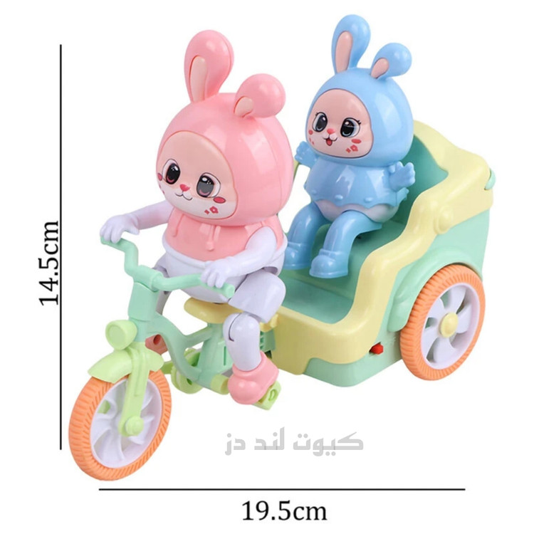 اسباببازی خرگوش موزیکال و چراغدار Funny Rabbit مدل سهچرخه دو نفره