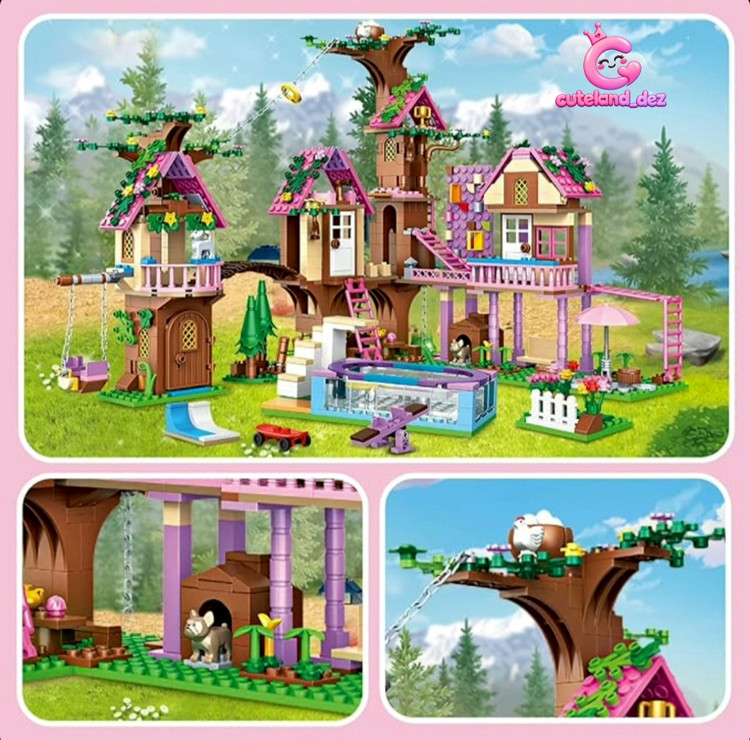 لگو خانه درختی دخترانه CHAObao مدل Summer Tree House کد 7682 با ۱۰۵۰ قطعه