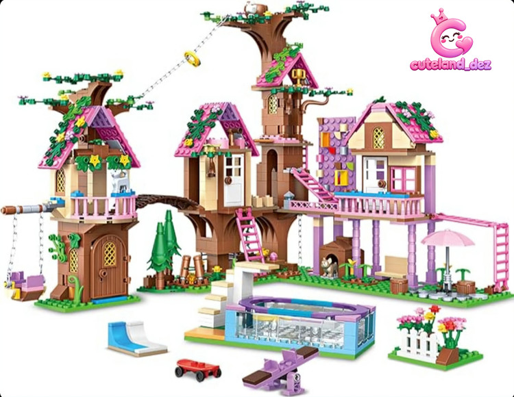 لگو خانه درختی دخترانه CHAObao مدل Summer Tree House کد 7682 با ۱۰۵۰ قطعه